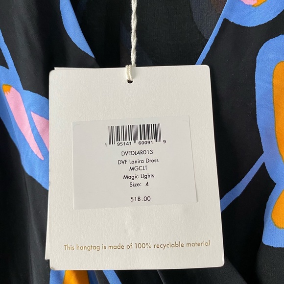 Designer Diane Von Furstenberg DVF Lanira Maxi Dress in Magic Lights - Picture 4 of 7